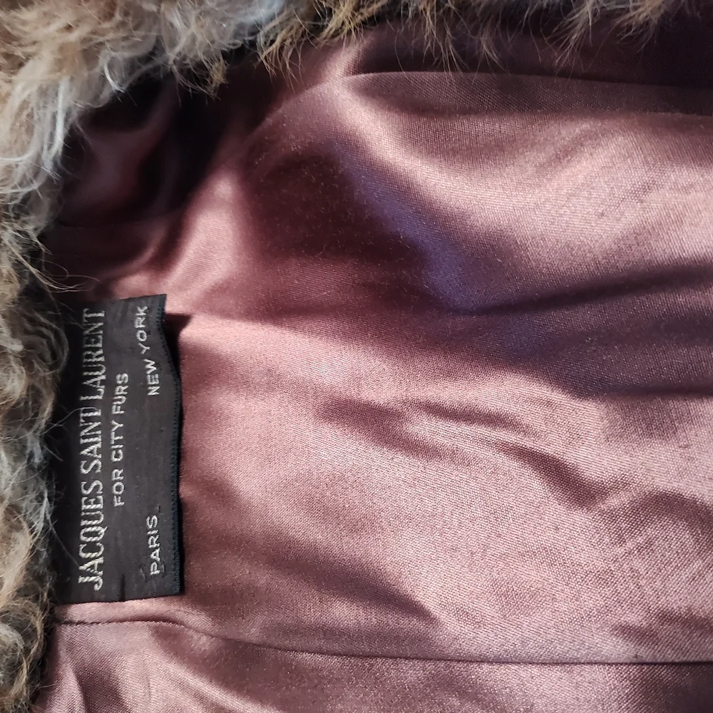 Vintage GUC Jacques St. Laurent Authentic Calf Length Fur Trench Overcoat, Small - Picture 14 of 15